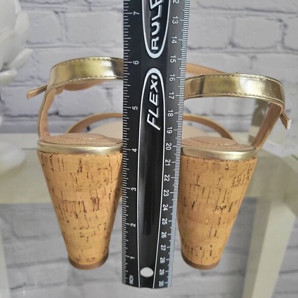 C Comfort Metallic Cork Wedges Style # 45291863 SZ 9 - Picture 7 of 9